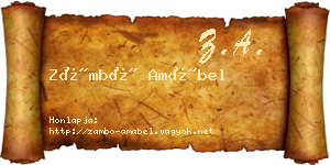 Zámbó Amábel névjegykártya