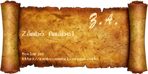 Zámbó Amábel névjegykártya