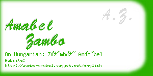 amabel zambo business card